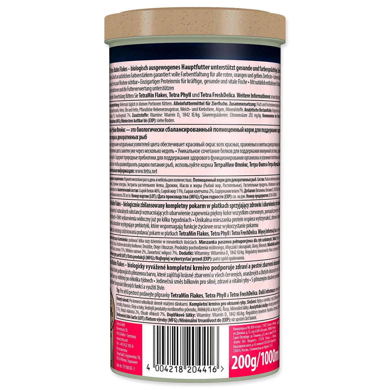 Krmivo Tetra Rubin 1l-KARTON