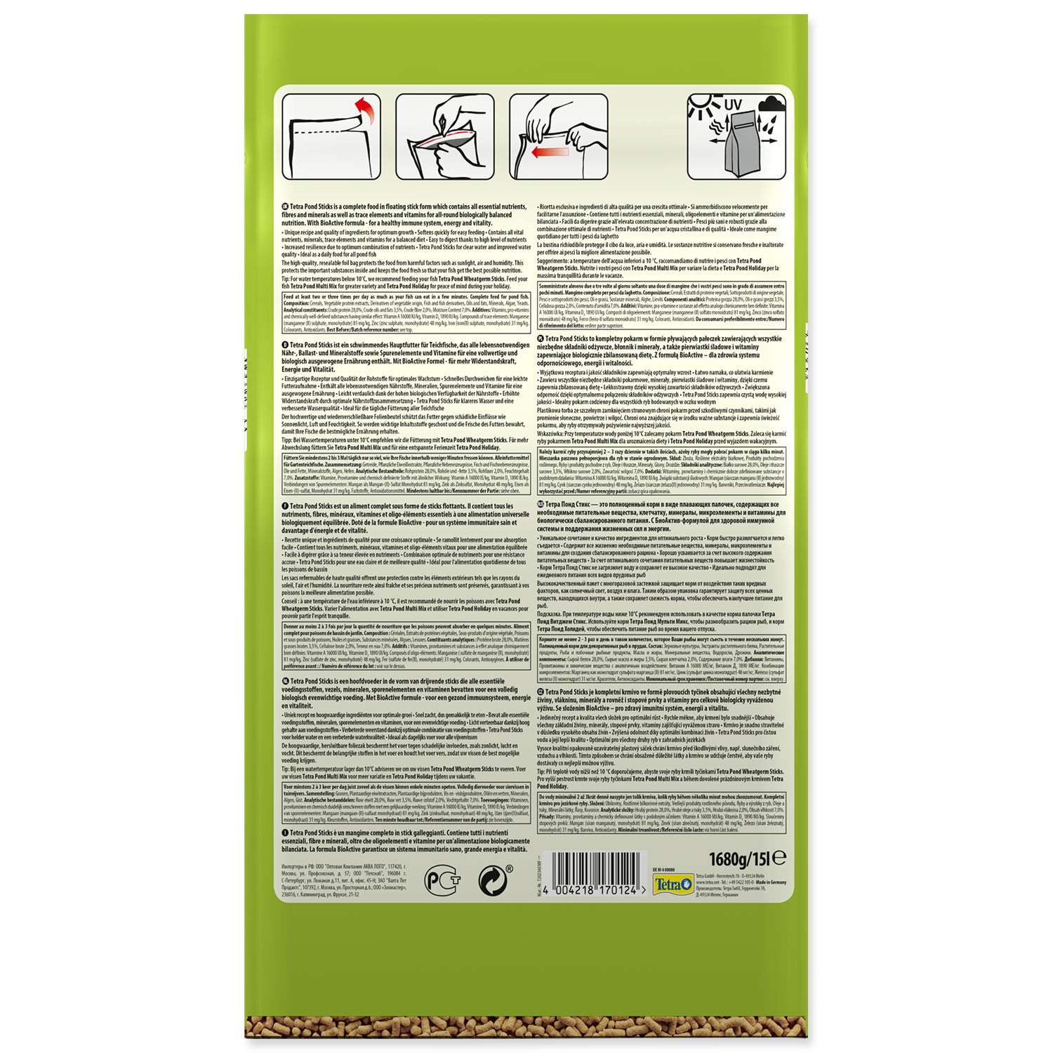 Krmivo Tetra Pond Sticks 15l-KS