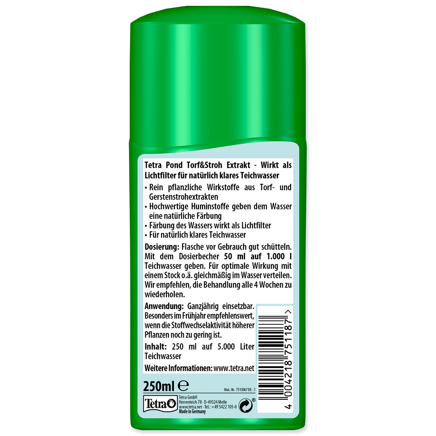 Přípravek Tetra Pond Torf&Stroh Extrakt (Algoschutz) 250ml-KS