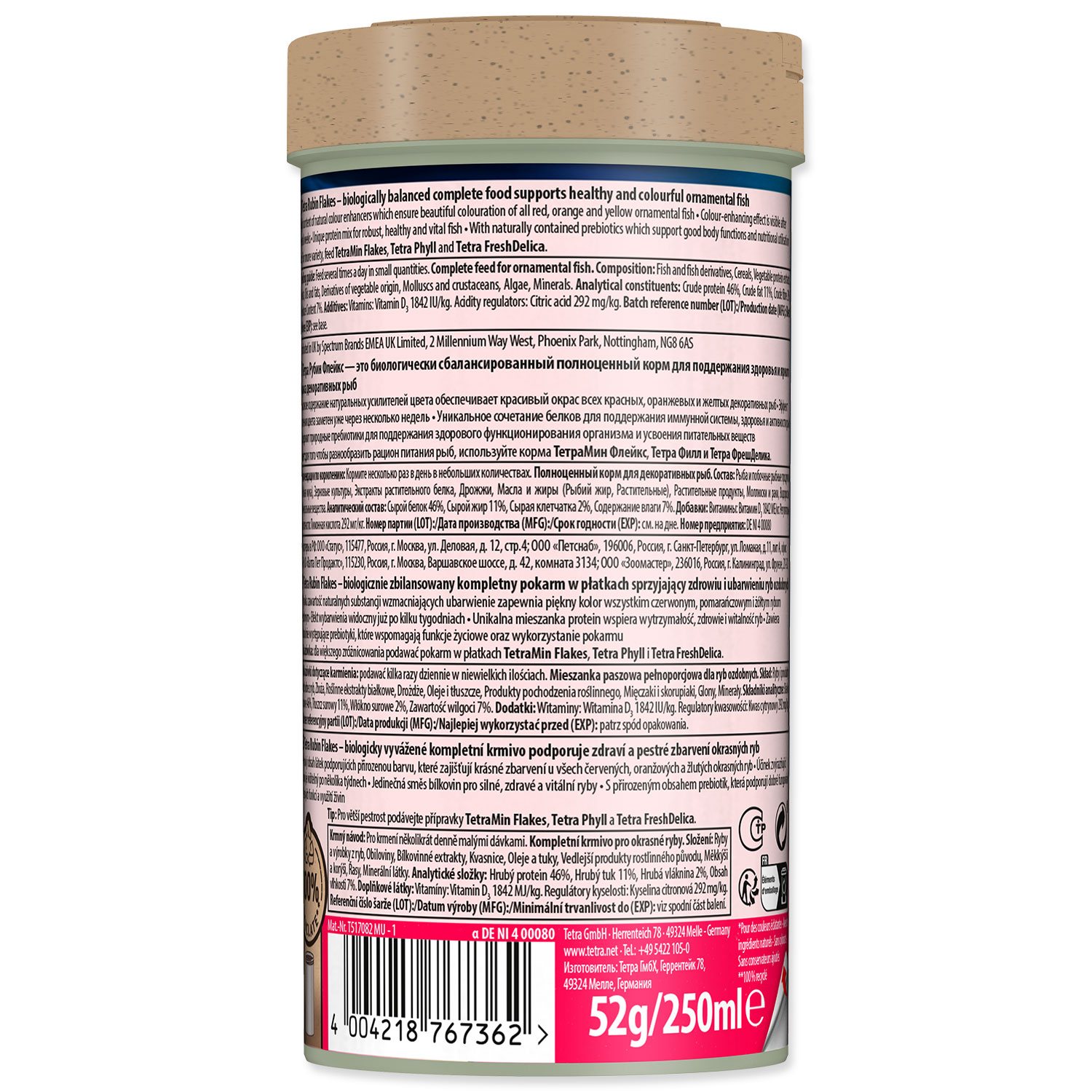 Krmivo Tetra Rubin 250ml