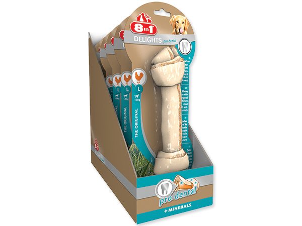 Pochoutka 8in1 Delights Dental kost žvýkací L -KARTON