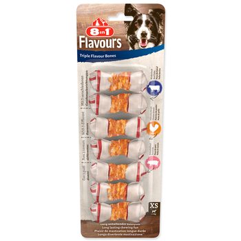 Pochoutka 8in1 Triple Flavour kost žvýkací XS 7ks-KS