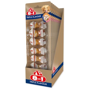 Pochoutka 8in1 Triple Flavour kost žvýkací XS 7ks-KS