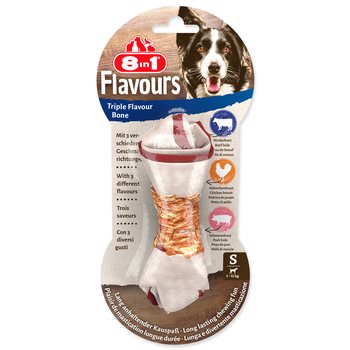 Pochoutka 8in1 Triple Flavour kost žvýkací S -KS