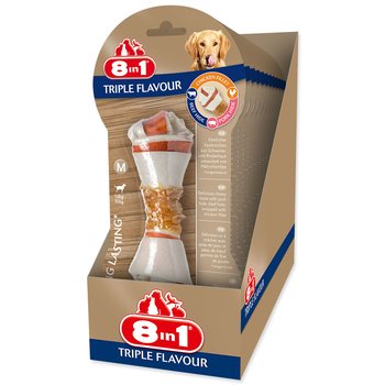 Pochoutka 8in1 Triple Flavour kost žvýkací M -KS