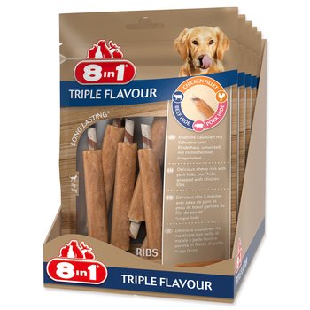 Pochoutka 8in1 Triple Flavour žebírko žvýkací 6ks-KS