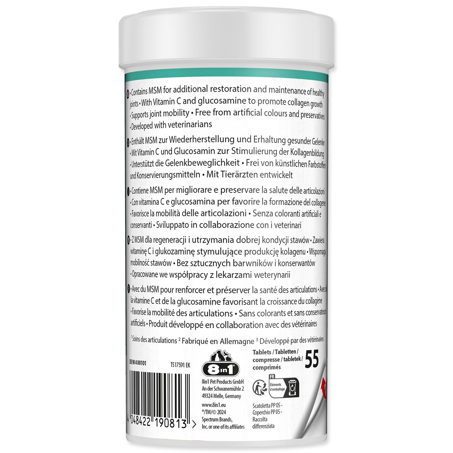 Pochoutka 8in1 Vitality Glucosamine + MSM  Adult & Senior  55 tbl.