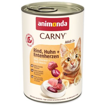 Konzerva Animonda Carny Adult hovězí, kuře a kachní srdce 400g-KS