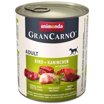 Konzerva Animonda Gran Carno Adult hovězí a králík s bylinkami 800g-KS