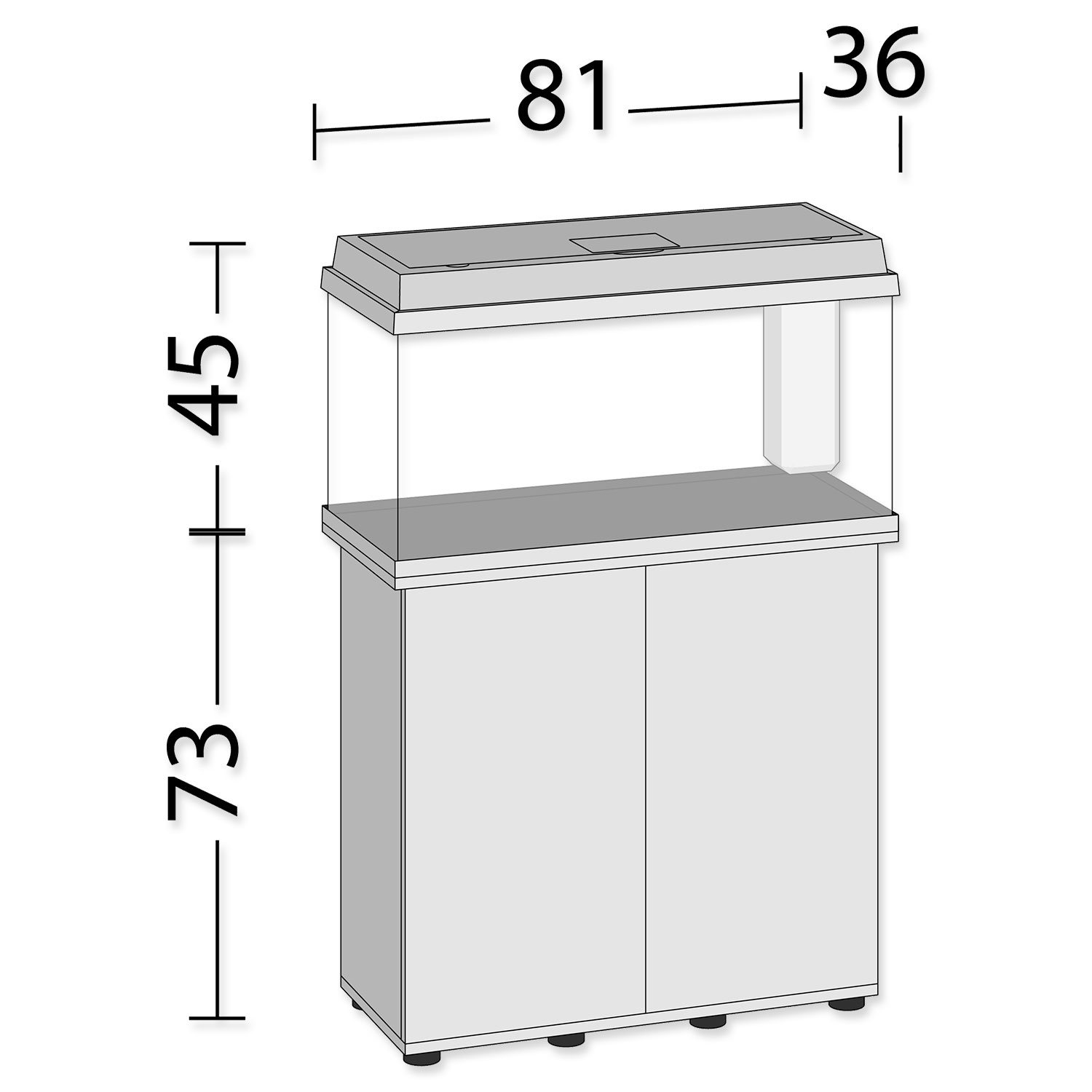 Akvarijní set Juwel Primo LED 110 černé 81x36x45cm 110l-KS