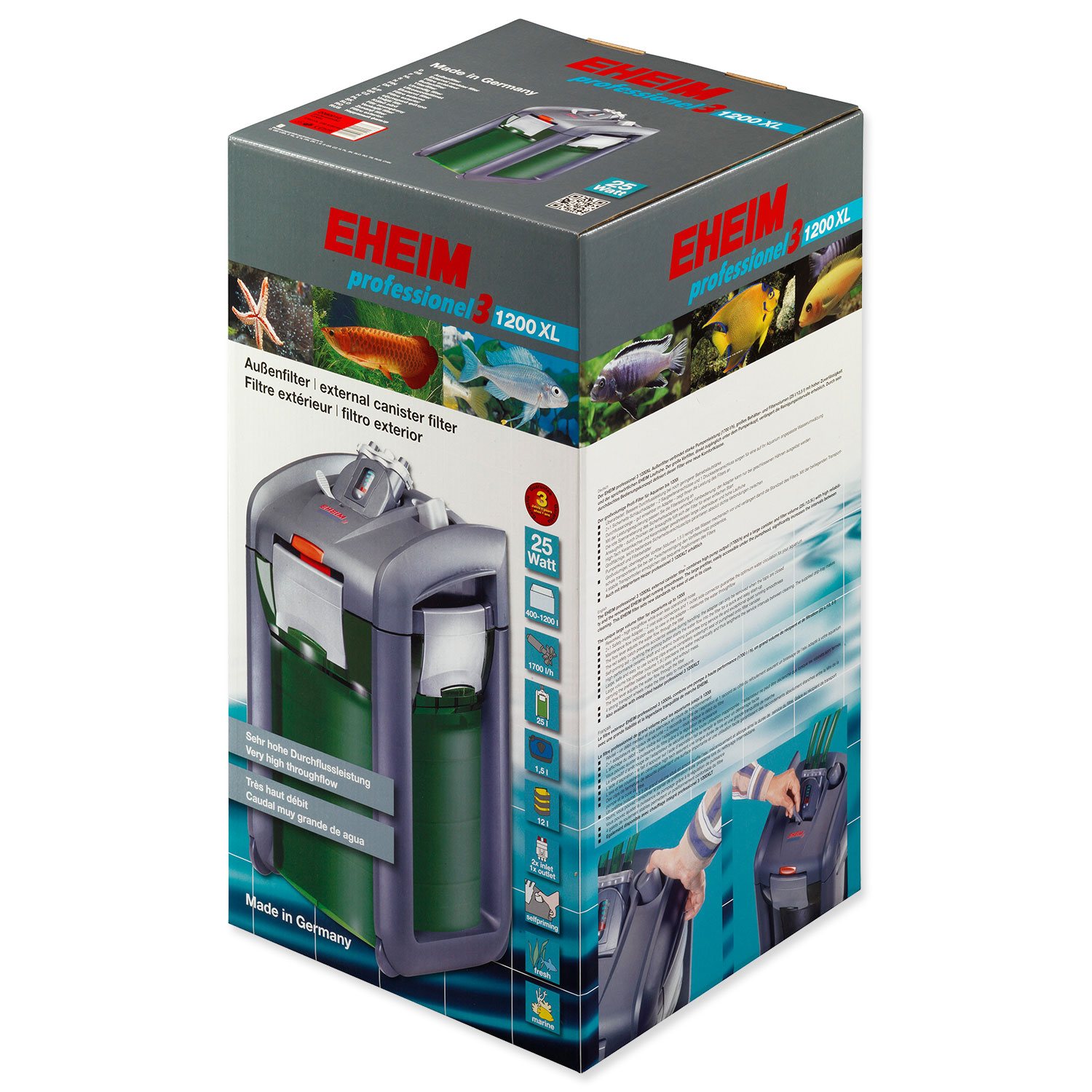 Filtr Eheim Professionel 3 1200XL vnější, bez náplní 1700l/h-KS