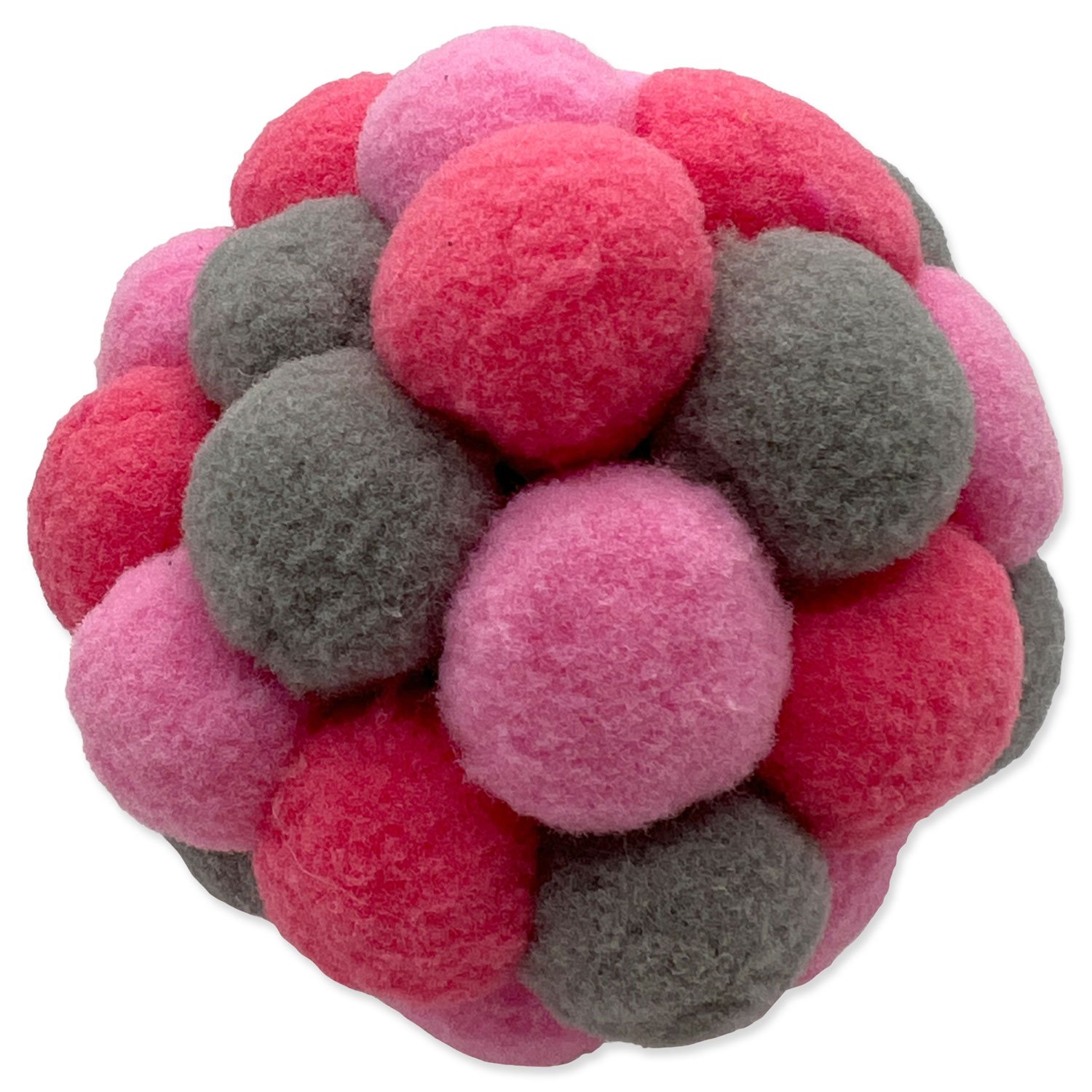 Hračka Aumüller míček Pink Plush růžovo-šedý, šanta kočičí a matatabi-KS