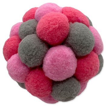 Hračka Aumüller míček Pink Plush růžovo-šedý, šanta kočičí a matatabi-KS