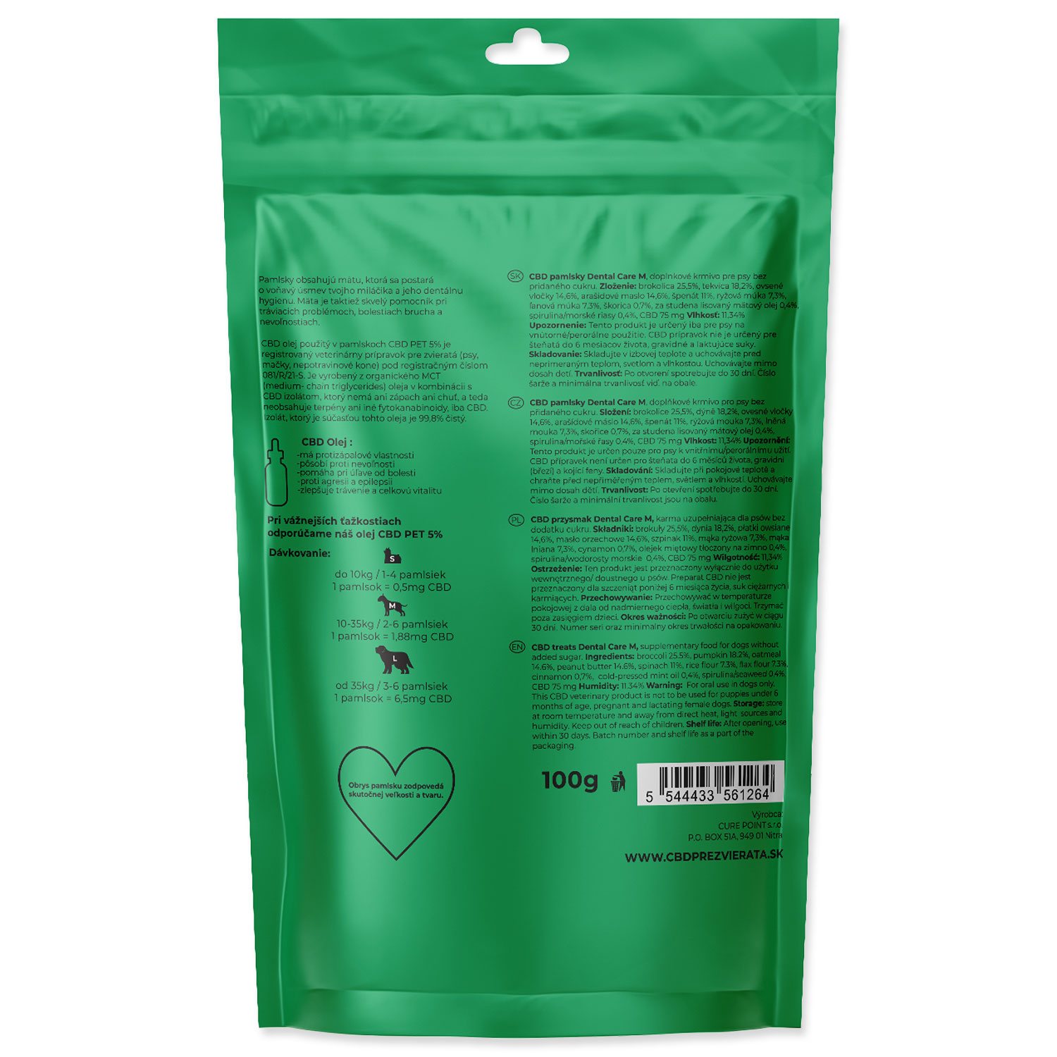 Pochoutka CBD Dental Care M 100g-KS