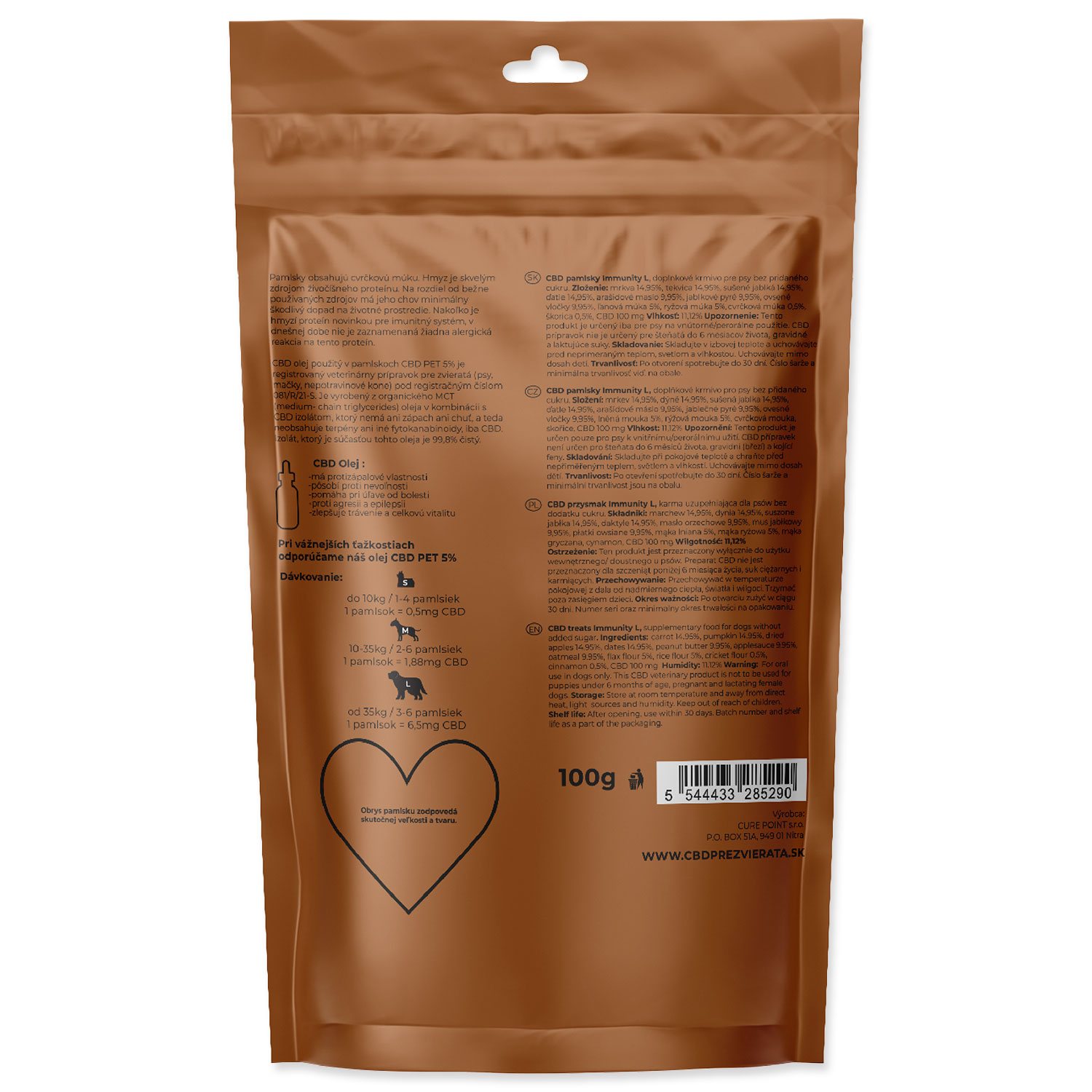 Pochoutka CBD Immunity L 100g-KS