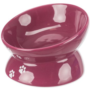 Miska Trixie zvýšená, ergonomická, keramická, vínová 0.15 l/ø 13 cm-KS