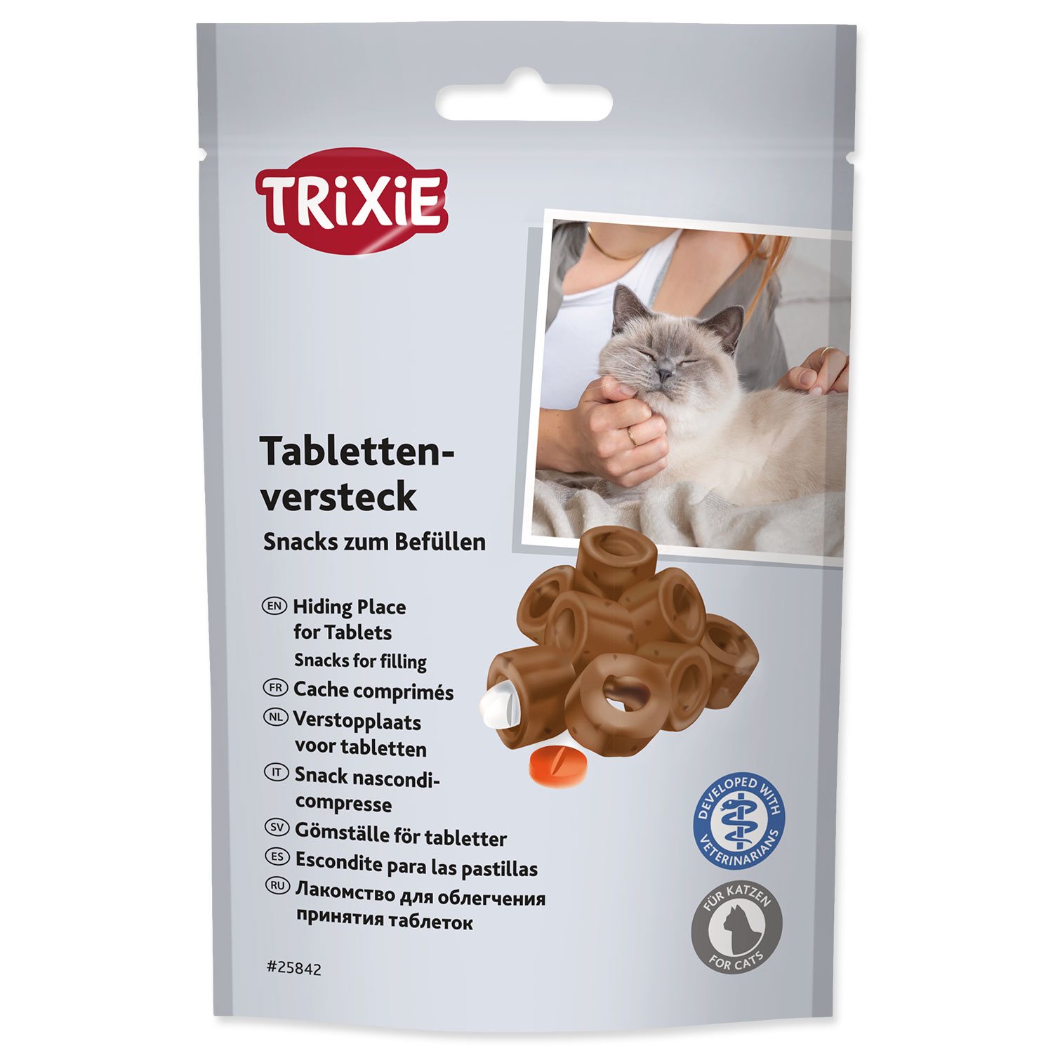Pochoutka Trixie skrýš na tablety pro kočky 100g-KS