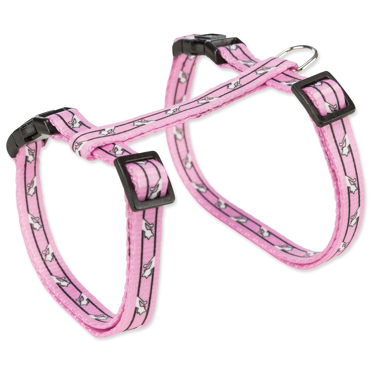 Postroj Trixie pro kočky s vodítkem vzor kočky 27–45 cm/10 mm, 1.20 m-KS