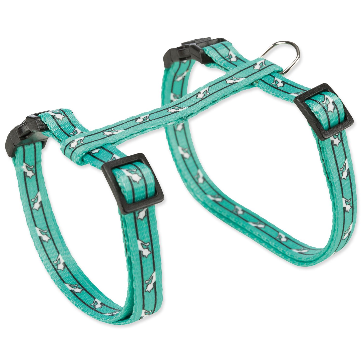 Postroj Trixie pro kočky s vodítkem vzor kočky 27–45 cm/10 mm, 1.20 m-KS
