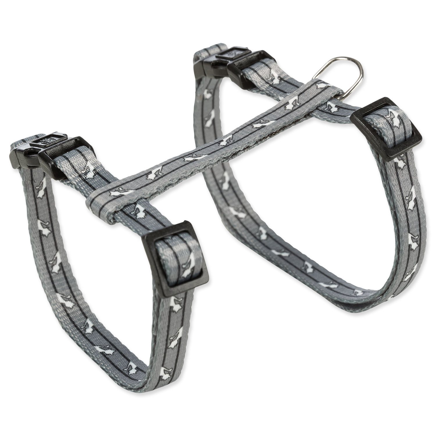 Postroj Trixie pro kočky s vodítkem vzor kočky 27–45 cm/10 mm, 1.20 m-KS