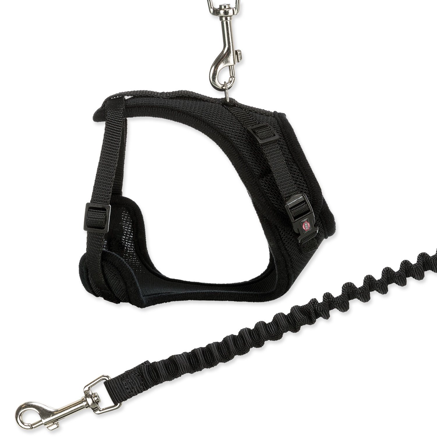 Postroj Trixie pro kočku s vodítkem, měkký s elastickým vodtkem XL 39-60cm/1m-KS