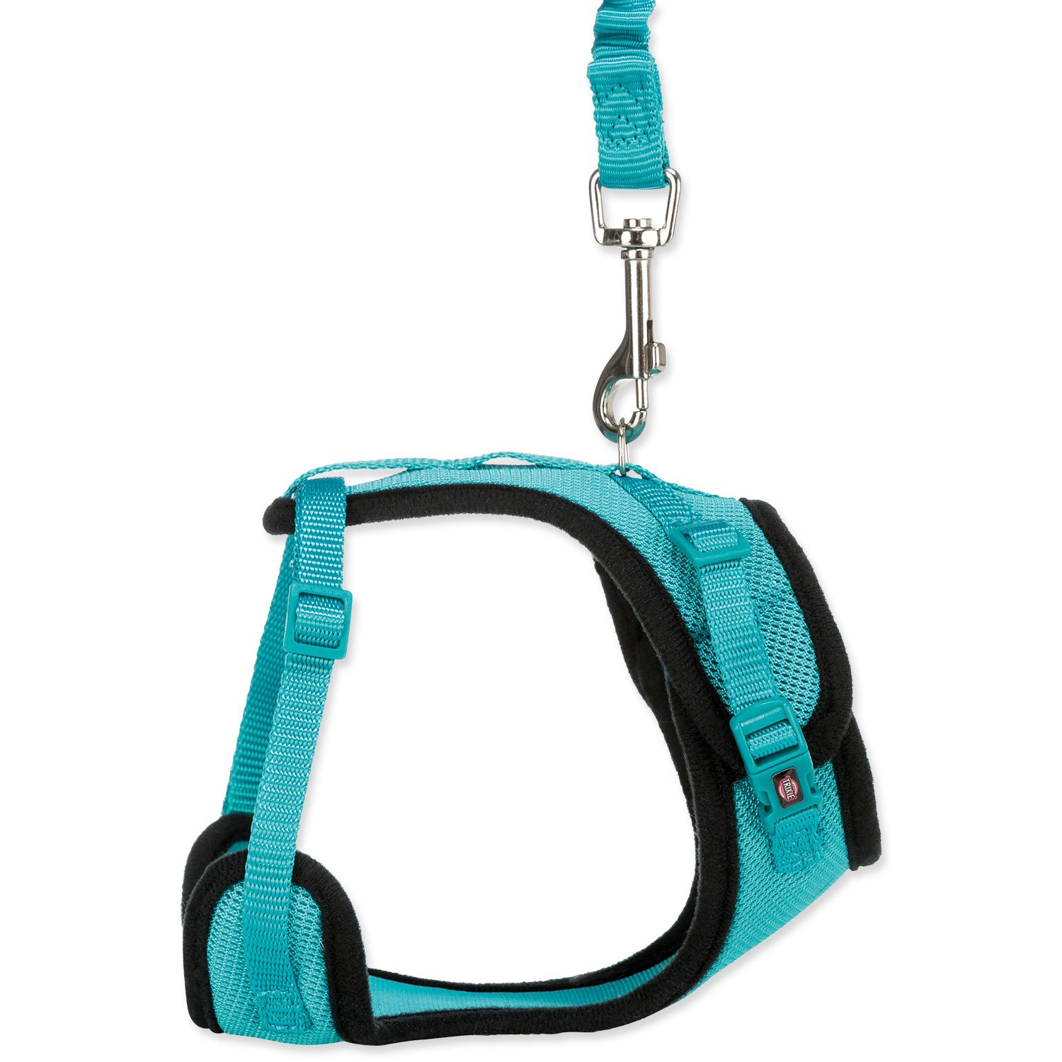 Postroj Trixie pro kočku s vodítkem, měkký s elastickým vodtkem XL 39-60cm/1m-KS