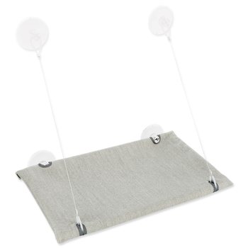 Odpočívadlo Trixie k připevnění na okno šedé 50x30cm-KS