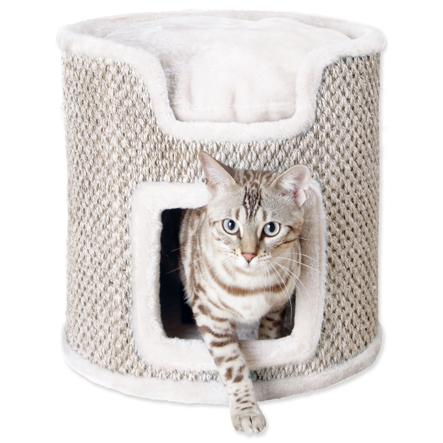 Odpočívadlo Trixie Ria Cat Tower světle šedé-přírodní 37cm-KS