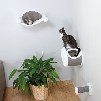 Odpočívadlo Trixie k připevněnění na stěnu bílá/šedá 54x28x33cm-KS