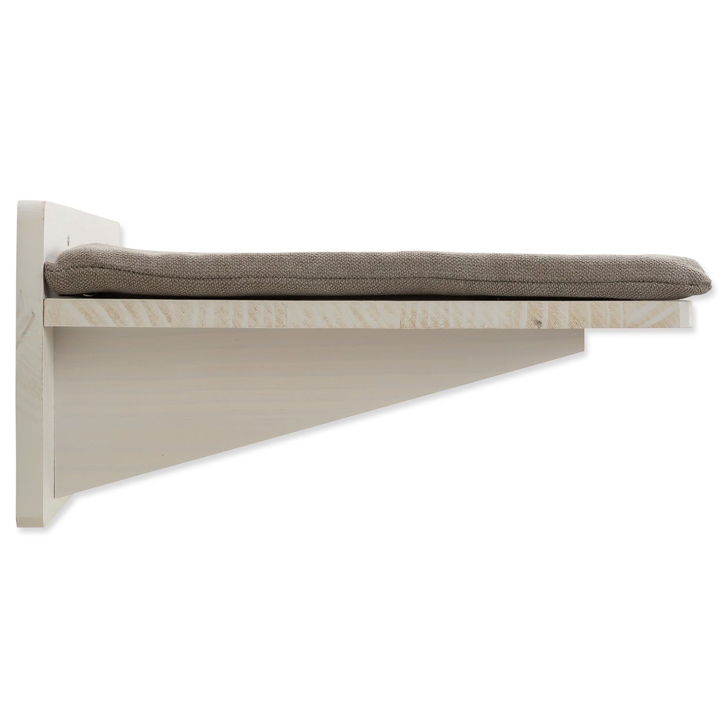 Platforma Trixie k připevnění na stěnu s polštářem bílá 50x17,5x36,5cm-KS