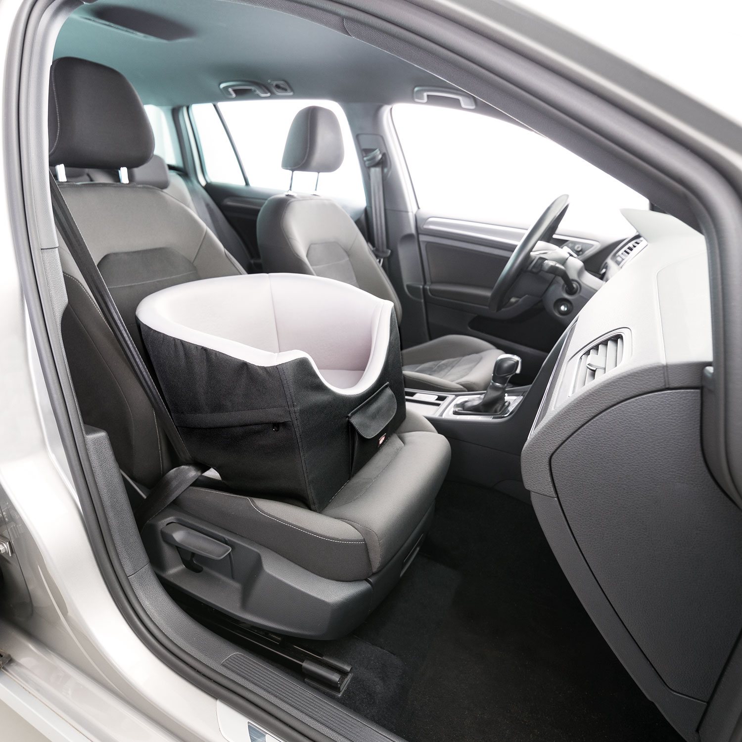 Sedačka do auta 45×39×42cm černo-šedá-KS