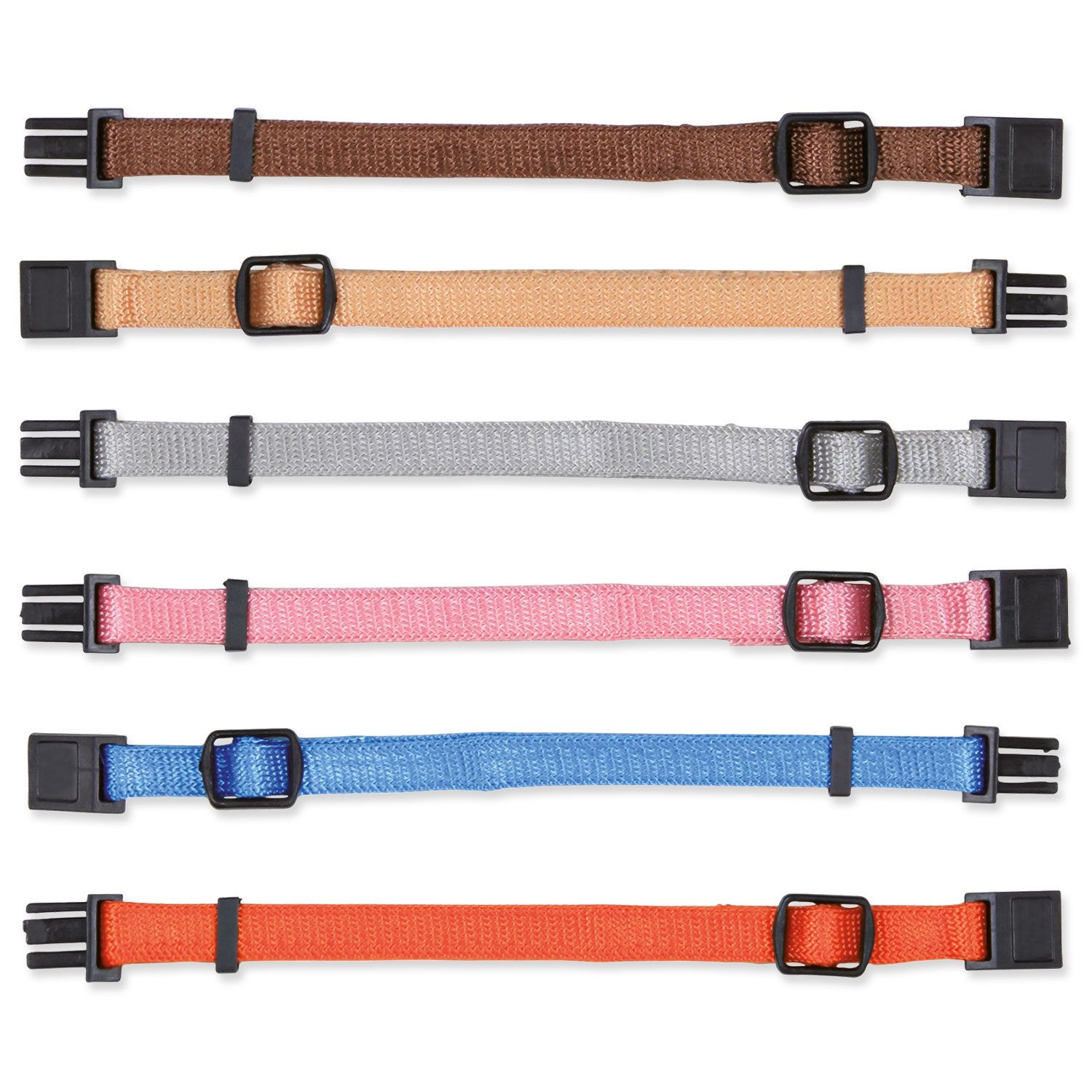 Obojek rozeznávací štěně mix barev M–L 22–35cm*10mm 6ks-KS