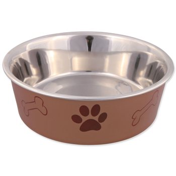 Miska Trixie nerezová plastový povrch 14cm 400ml-KS