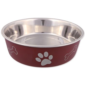 Miska Trixie nerezová, plastový povrch 21cm 1400ml-KS