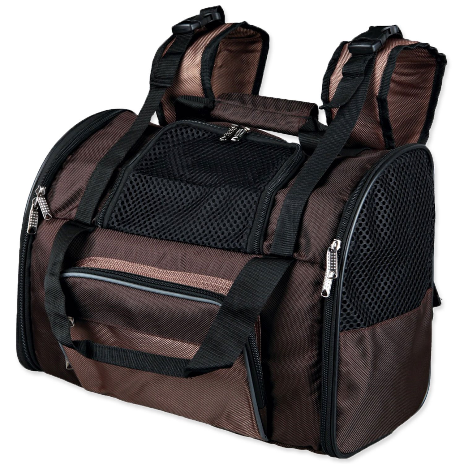 Taška Trixie přenosná tmavě hnědá a černá 41x30x21cm-KS