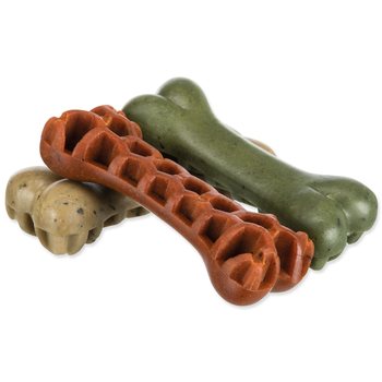 Pochoutka Trixie Denta Fun veganská kost s mořskou řasou mix barev, 8,5 cm, 28g /60/-DISPLEJ