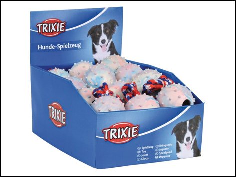 Hračka Trixie míč gumový na provazu 6cm-KS
