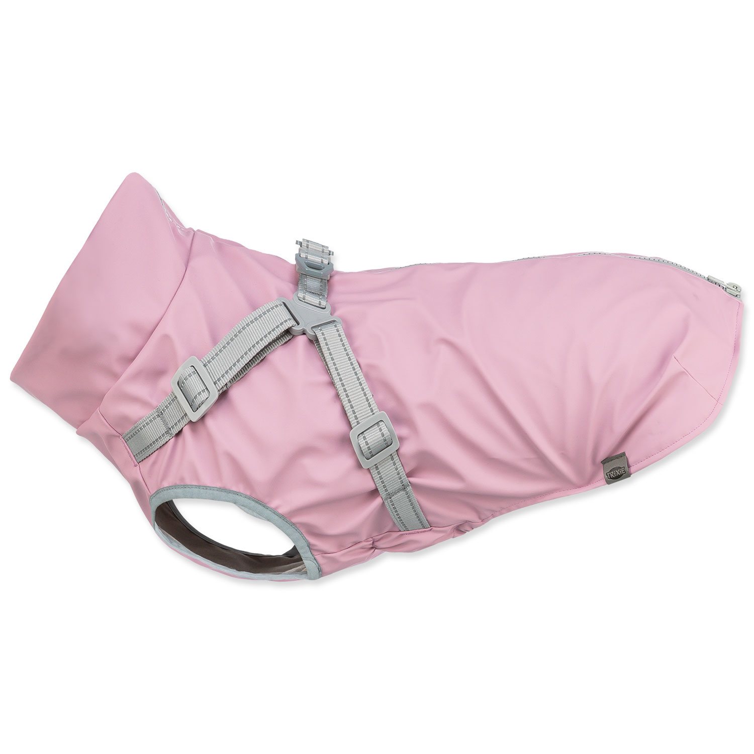 Pláštěnka Trixie Pontis s postrojem, S: 33 cm, růžová-KS