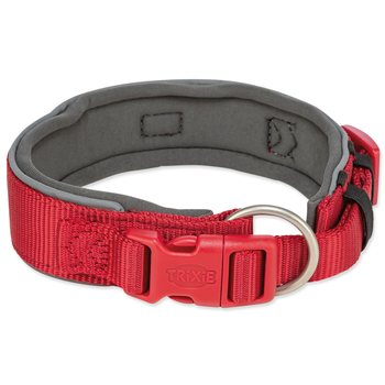 Obojek Trixie Premium extra široký červeno-grafitový M-L 40-48cm/40mm-KS