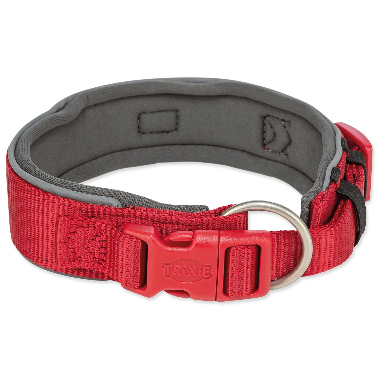 Obojek Trixie Premium extra široký červeno-grafitový L 46-55cm/50mm-KS