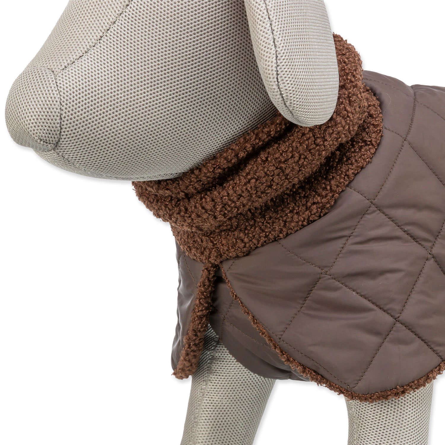 Kabát Trixie Minot Sherpa, S: 33 cm, hnědý-KS