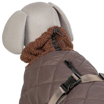 Kabát Trixie Minot Sherpa, S: 33 cm, hnědý-KS