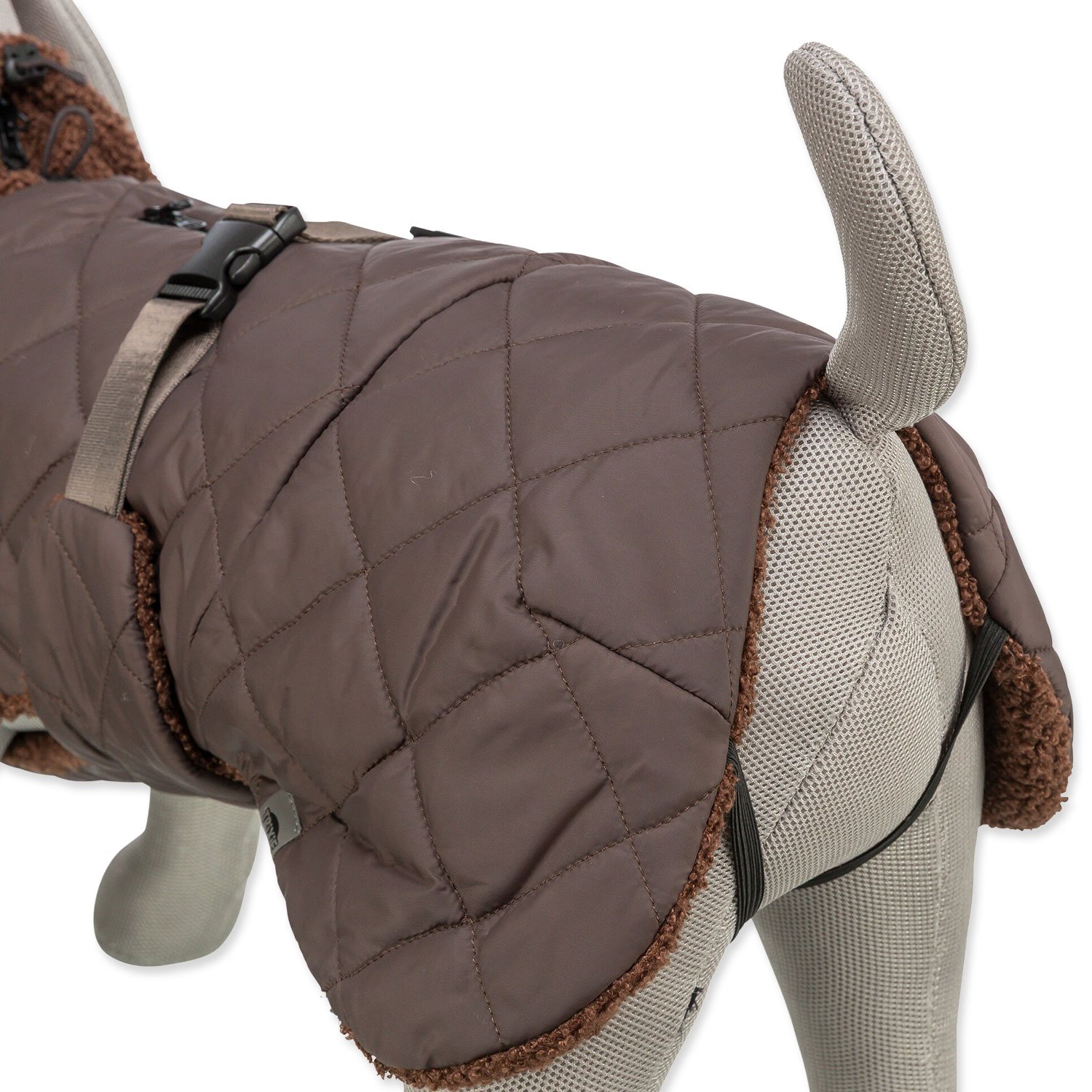 Kabát Trixie Minot Sherpa, L: 62 cm, hnědý-KS