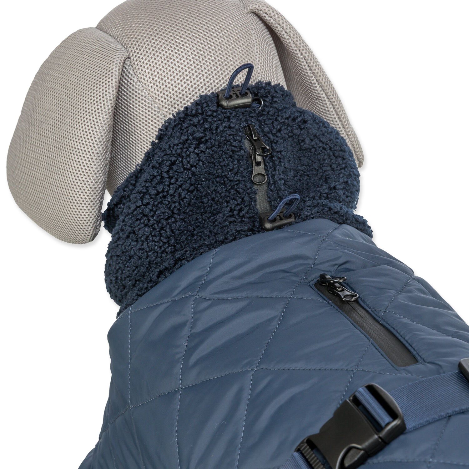 Kabát Trixie Minot Sherpa, L: 55 cm, tmavě modrý-KS