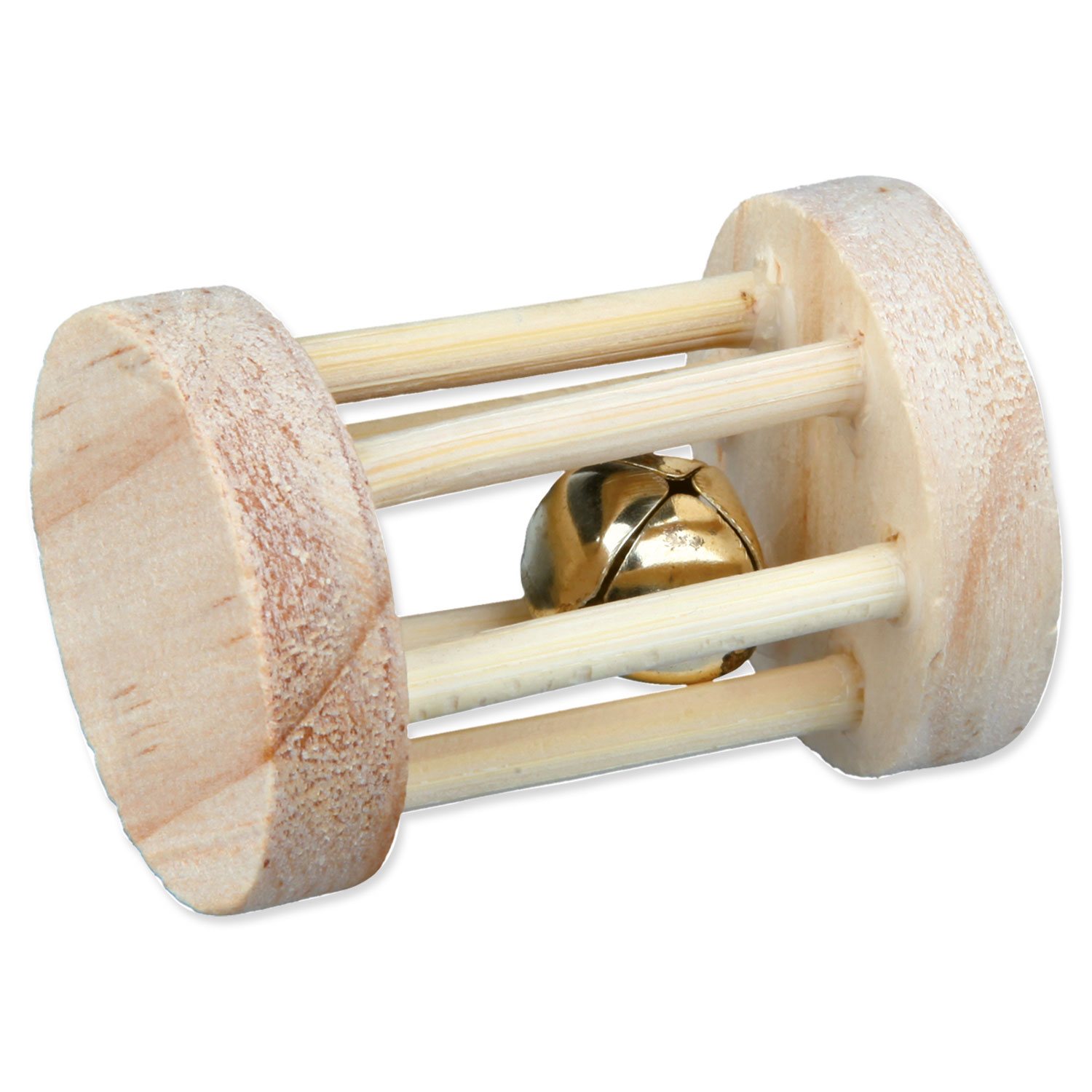 Hračka Trixie válec dřevěný s rolničkou 3,5x5cm-KS