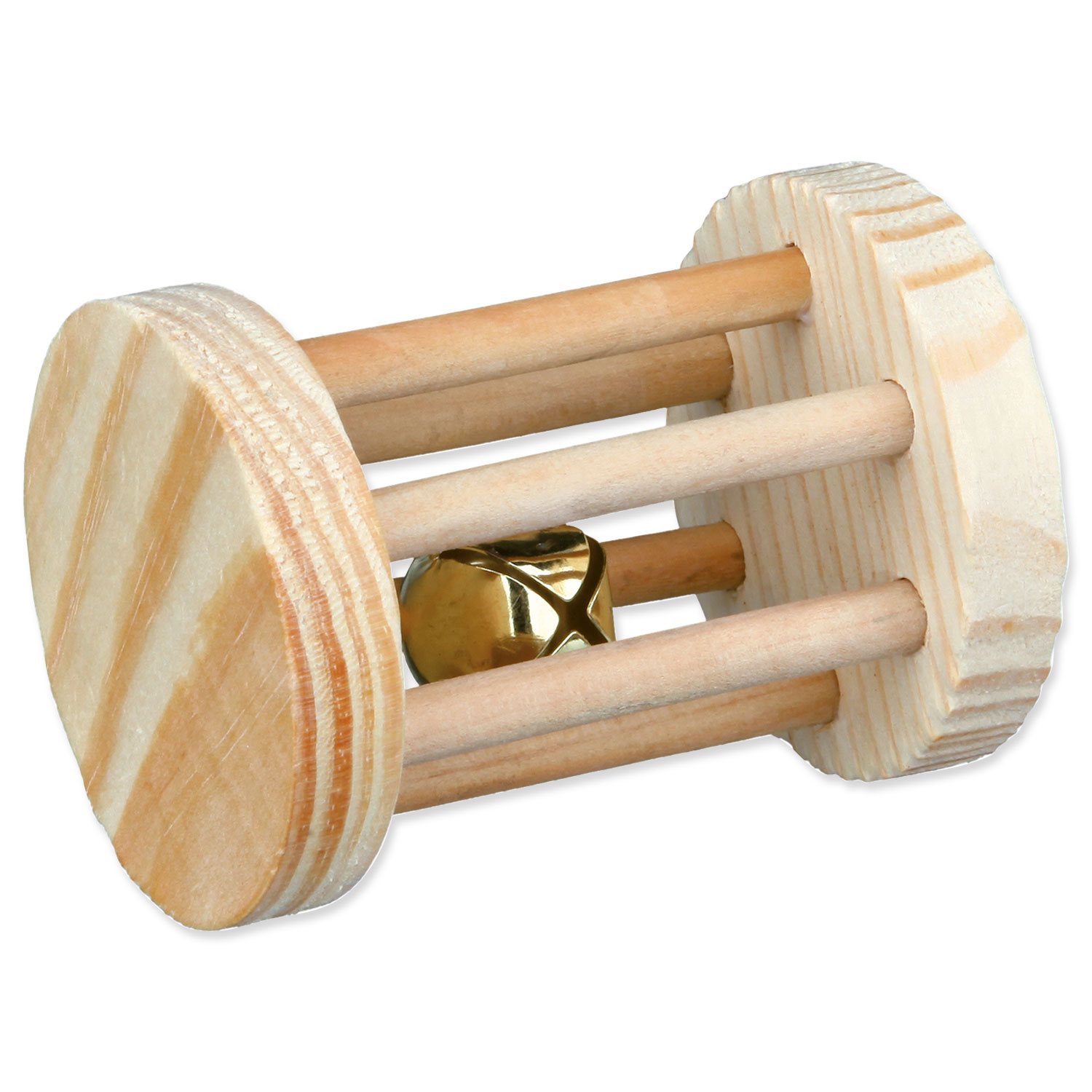 Hračka Trixie válec dřevěný s rolničkou 5x7cm-KS