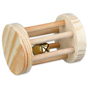 Hračka Trixie válec dřevěný s rolničkou 5x7cm-KS
