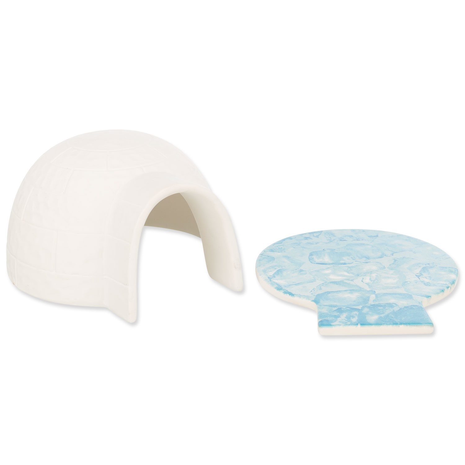 Igloo Trixie s chladící podložkou pro myši a křečky, keramické 13x9x15cm bílá-KS