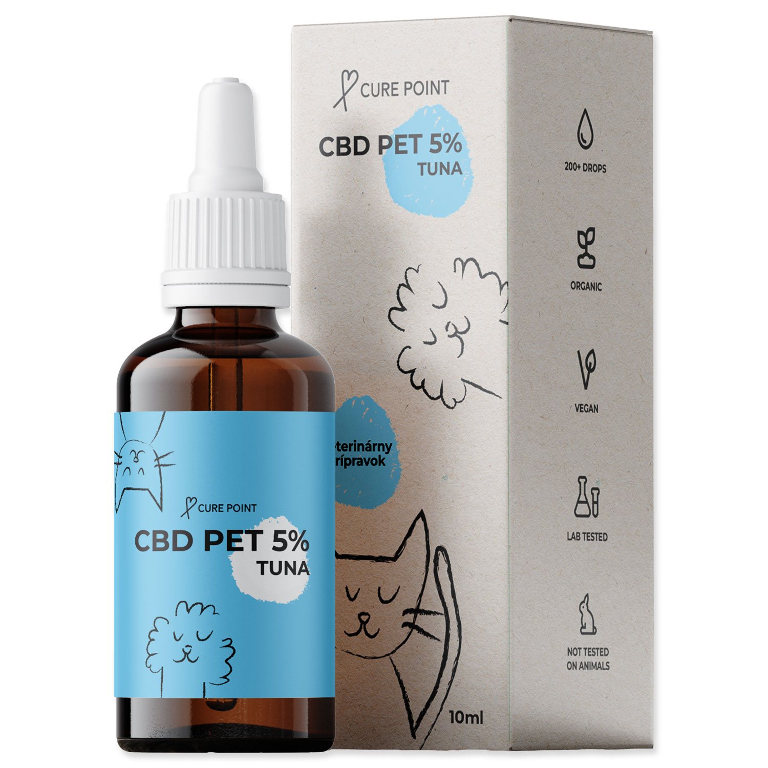 Olej CBD PET 5% tuňák 10ml-KS
