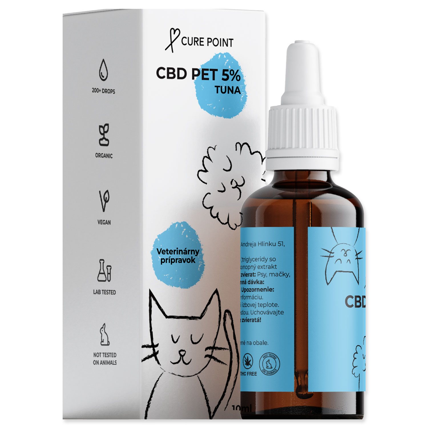 Olej CBD PET 5% tuňák 10ml-KS